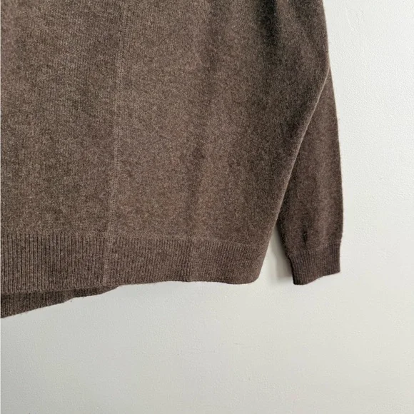 Vince Yak Wool Blend Crewneck Sweater Brown Size M - Picture 3 of 5